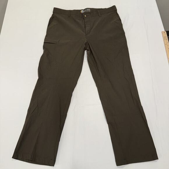 UB Tech Mens Hiking Pants Size 40x32 Green Golf Travel Stretch Outdoors - Picture 1 of 7